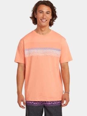 O'Neill O'Neill Logo Stripe T-Shirt férfi rövid ujjú póló narancssárga színben 1