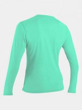 O'Neill WMS Basic Skins L/S Sun Shirt női hosszú ujjú lycra zöld színben 3