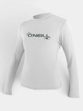 O'Neill Wms Basic Skins L/S Sun Shirt női hosszú ujjú lycra fehér színben 1
