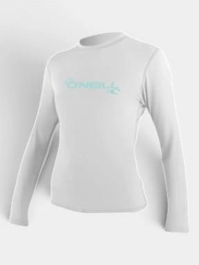 O'Neill Wms Basic Skins L/S Sun Shirt női hosszú ujjú lycra fehér színben 3