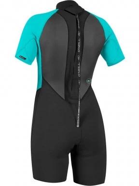 O'Neill WMS REACTOR-2 2MM BACK ZIP S/S SPRING  női rövid ujjú neoprén ruha fekete színben 3