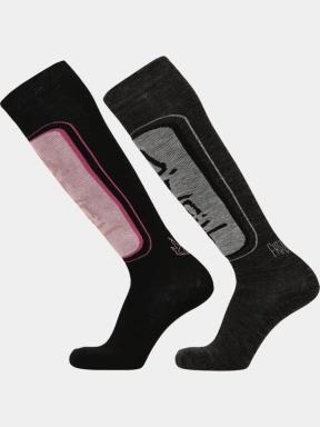 O'Neill Ski kneehigh O'Neill logo 2-pack női sízokni fekete színben 1