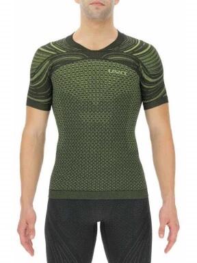 UYN Man Running Coolboost Shirt SH_SL férfi rövid ujjú sport póló oliva színben 1