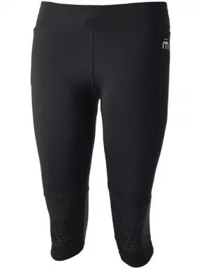 Mico Woman 3/4 Tight Pants X-Performance Run női sportnadrág fekete színben 1