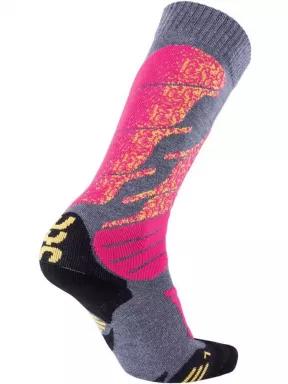 UYN Lady Ski All Mountain Socks női sízokni magenta színben 3
