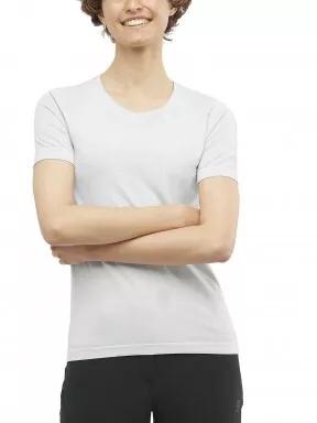 Salomon Essential Seamless Ss T W női rövid ujjú sport póló fehér színben 1