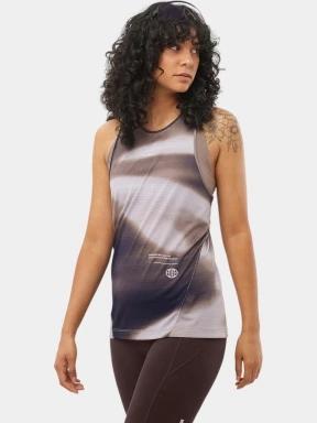 Salomon Shakeout Core Graphic női tank top barna színben 1