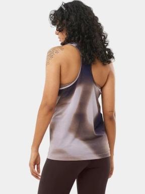 Salomon Shakeout Core Graphic női tank top barna színben 3
