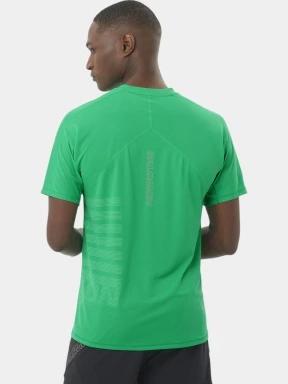 Salomon Sense Aero Graphic férfi rövid ujjú sport póló zöld színben 3