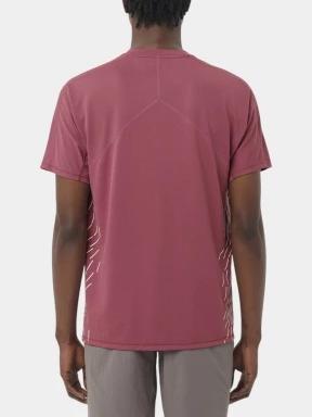 Salomon Sense Aero SS Tee Gfx M férfi rövid ujjú sport póló bordó színben 3