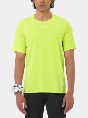 Salomon Sense Aero Ss Tee Gfx M férfi rövid ujjú sport póló zöld színben 1