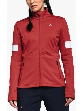 Schöffel Fleece Jacket Grassen L női polár pulóver piros színben 1