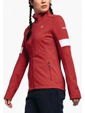 Schöffel Fleece Jacket Grassen L női polár pulóver piros színben 3