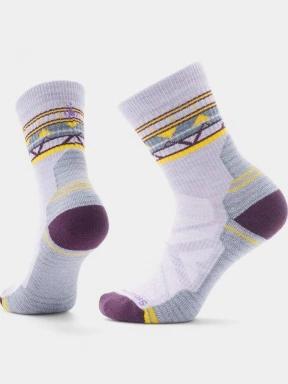 Smartwool Women's Hike Light Cushion Zig Zag Valley Mid Crew Socks női túrazokni lila színben 1