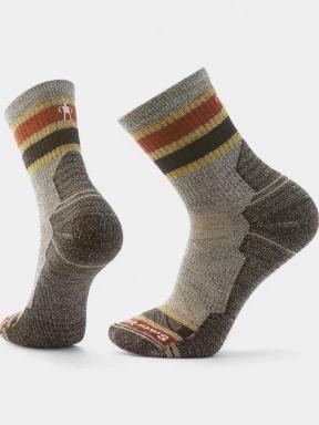 Smartwool Hike Light Cushion Striped Mid Crew Socks túrazokni szürke színben 1