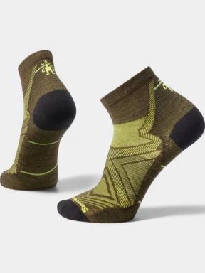 Smartwool Run Zero Cushion Ankle Socks sportzokni oliva színben 1