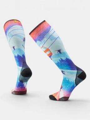 Smartwool Ski Zero Cushion Ski Day Print OTC Socks férfi sízokni multikolor színben 1