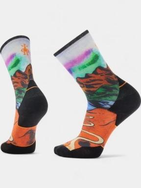 Smartwool Trail Run Targeted Cushion Singletrack Print Crew Socks túrazokni multikolor színben 1
