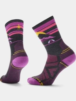 Smartwool Women's Hike Light Cushion Mountain Moon Crew Socks női túrazokni magenta színben 1