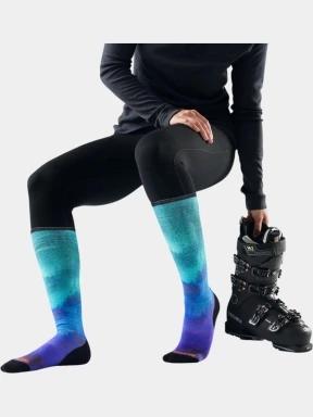 Smartwool Ski Targeted Cushion Compression Print OTC Socks férfi sízokni világoskék színben 3