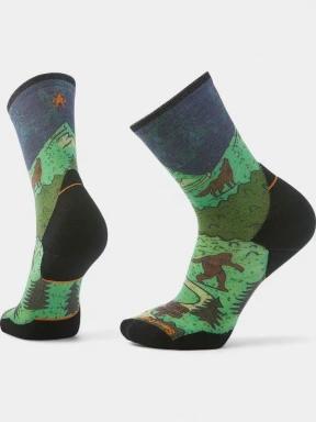 Smartwool Trail Run Targeted Cushion Neature Print Crew Socks sportzokni zöld színben 1