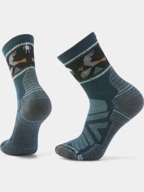 Smartwool Hike Light Cushion Soaring Print Mid Crew Socks túrazokni kék színben 1