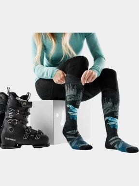 Smartwool Women's Ski Full Cushion Alpine Auroras OTC Socks női sízokni fekete színben 3
