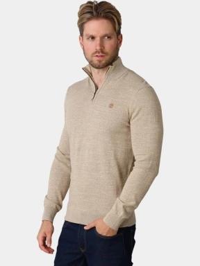 Timberland Williams River Cotton 1/4 Zip Sweater férfi kötött pulóver szürke színben 3