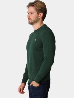 Timberland Williams River Cotton Crew Neck Sweate férfi kötött pulóver sötétzöld színben 3