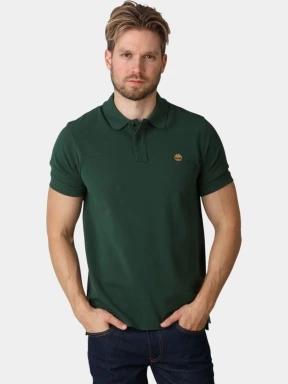 Timberland Millers River Pique SS Polo férfi galléros póló sötétzöld színben 1