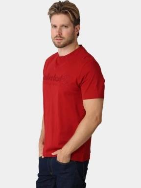 Timberland Established 1973 SS Embroidered Tee férfi rövid ujjú póló bordó színben 3