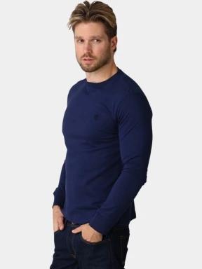 Timberland Dunstan River Tree Embroidered LS Tee férfi hosszú ujjú póló sötétkék színben 3