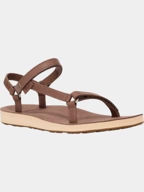 Teva Original Universal Slim Lea női szandál barna színben 1