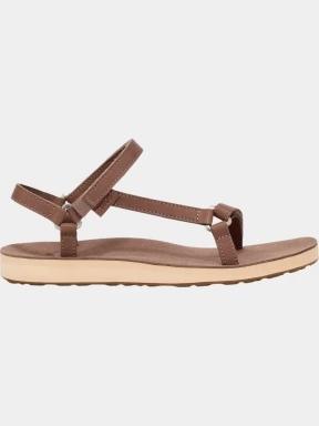 Teva Original Universal Slim Lea női szandál barna színben 3