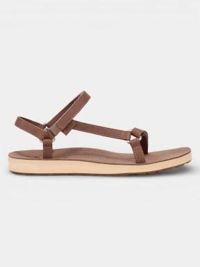 Teva Original Universal Slim Lea női szandál barna színben 3
