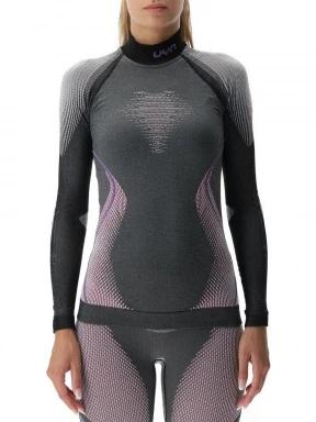 UYN UYN WOMAN EVOLUTYON UW SHIRT LG_SL.TURTLE NECK MELANGE női aláöltöző felső szürke színben 1