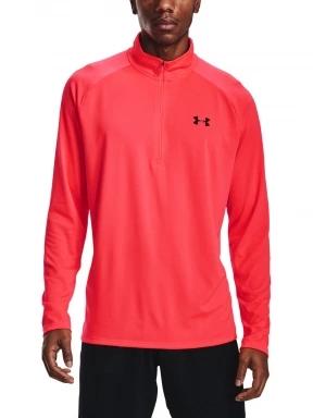 Under Armour Ua Tech 2.0 1/2 Zip férfi hosszú ujjú sport póló piros színben 1