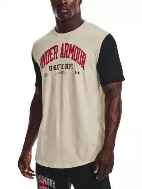 Under Armour UA ATH DEPT CLRBLK SS férfi rövid ujjú póló homok színben 1