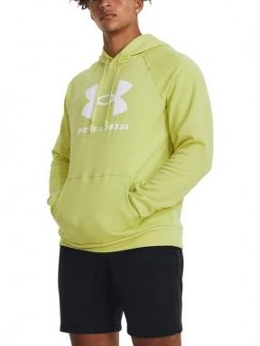 Under Armour Ua Rival Fleece Logo Hd férfi kapucnis pulóver sárga színben 1