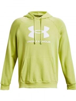 Under Armour Ua Rival Fleece Logo Hd férfi kapucnis pulóver sárga színben 3