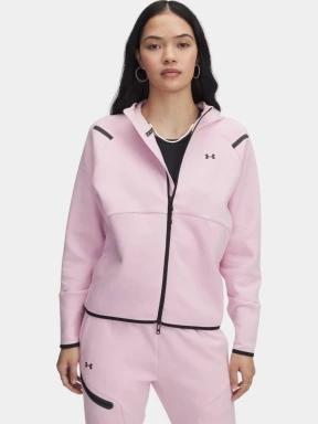 Under Armour Unstoppable Fleece FZ női kapucnis pulóver rózsaszín színben 1
