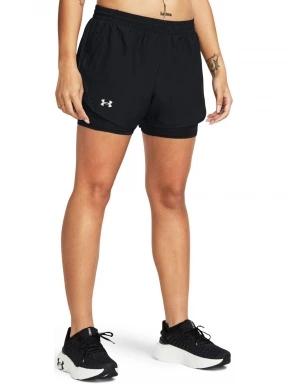 Under Armour UA Fly By 2in1 Short női sport rövidnadrág fekete színben 1