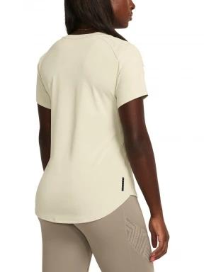 Under Armour Rush Vent SS női rövid ujjú sport póló homok színben 3
