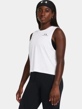 Under Armour Vanish Energy Crop Tank női ujjatlan sport póló fehér színben 1
