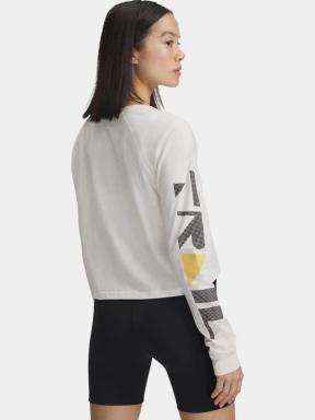 Under Armour UA Trail Run Graphic LS női hosszú ujjú sport póló homok színben 3
