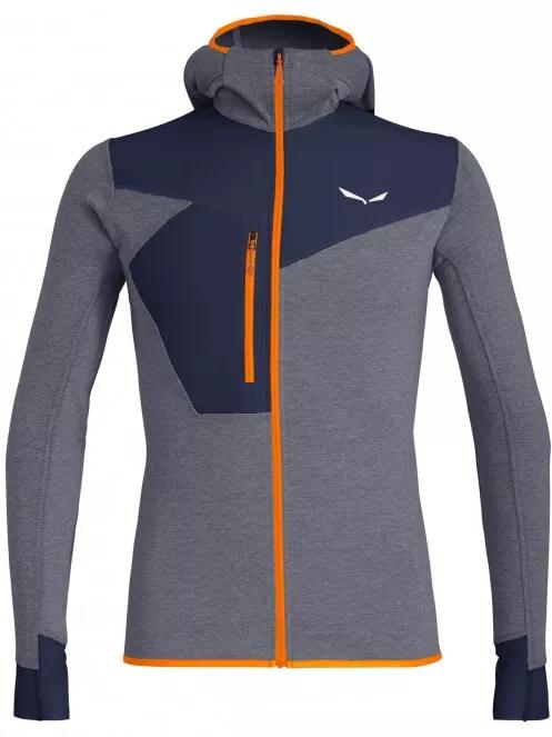 Salewa Puez 2 Dry M L/S Hood Fz Tee férfi pulóver szürke színben 4