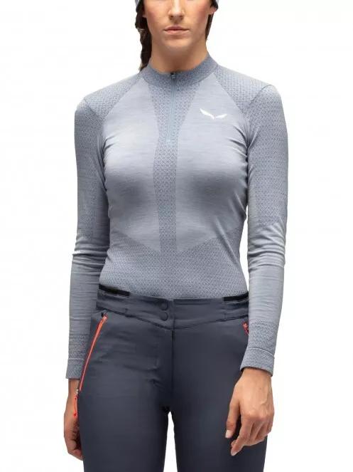 Salewa Zebru Med Warm Amr W L/S Tee női hosszú ujjú sport póló világoskék színben 2