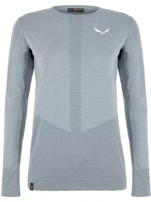 Salewa Zebru Med Warm Amr W L/S Tee női hosszú ujjú sport póló világoskék színben 5