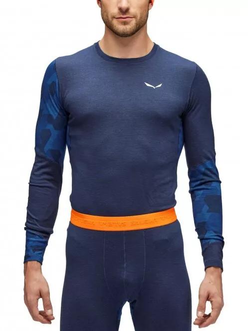 Salewa Cristallo Warm Amr M L/S Tee férfi aláöltöző felső sötétkék színben 2