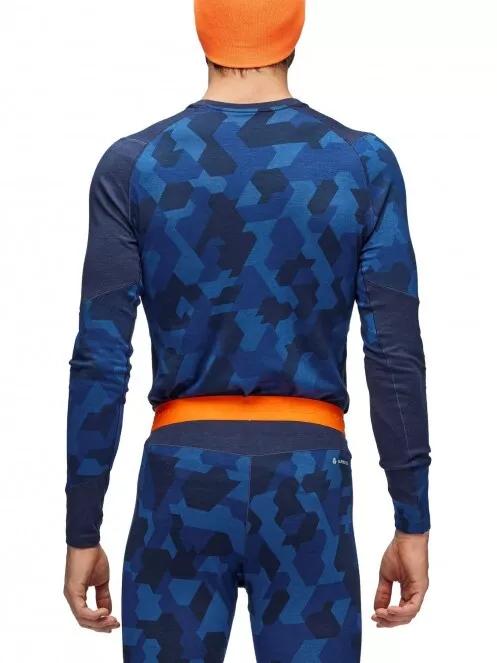 Salewa Cristallo Warm Amr M L/S Tee férfi aláöltöző felső sötétkék színben 3